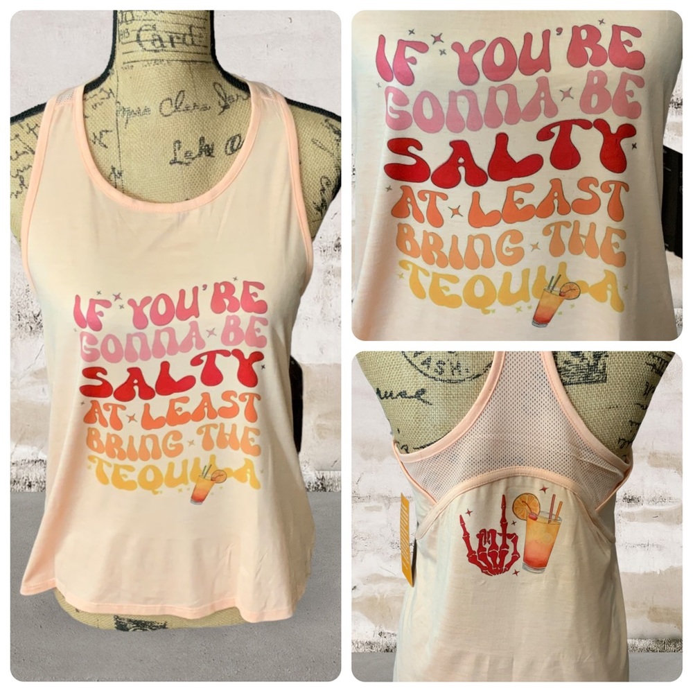 NWT If Your Going To Be Salty Performance Racerback Tank